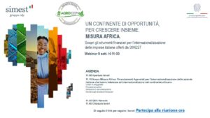 AGROCEPI- SIMEST presentano gli strumenti finanziari per le imprese - Piano Africa